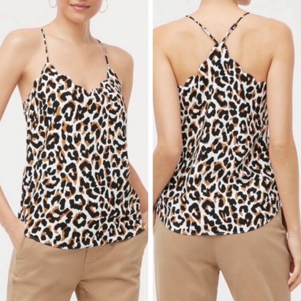 NWT J. Crew Animal Print Camisole Tank Top - Size 2